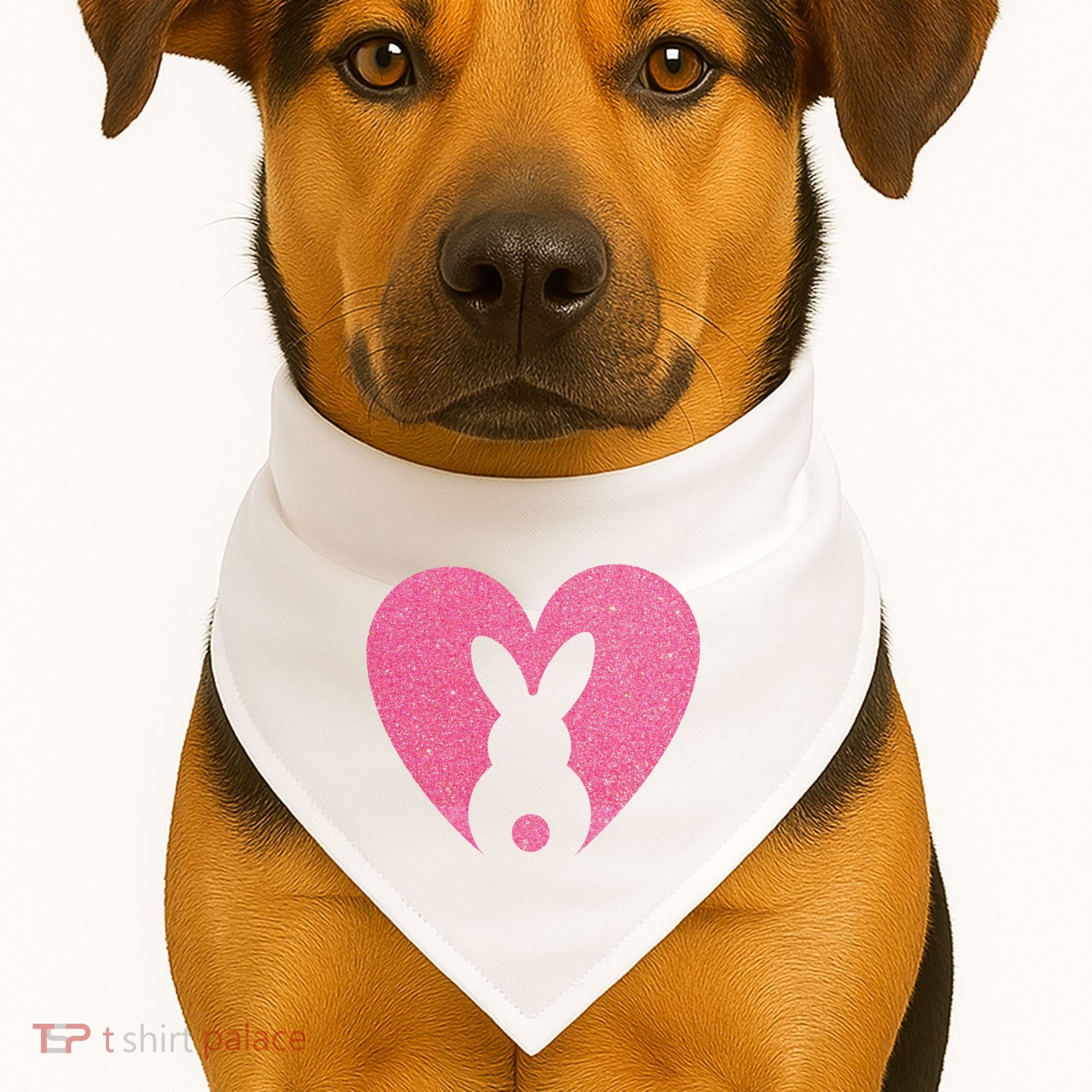 Heart Easter Bunny USA-Made Doggie Bandana