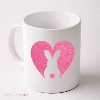 Heart Easter Bunny Coffee Mug