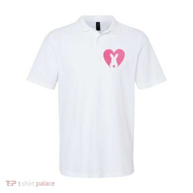 Heart Easter Bunny Polo