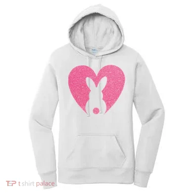 Heart Easter Bunny Women's Hoodie