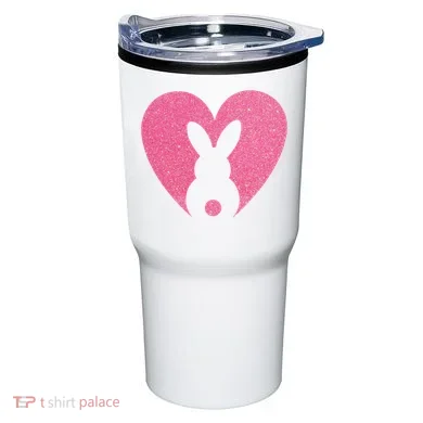 Heart Easter Bunny Tumbler