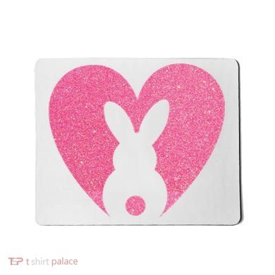 Heart Easter Bunny Mousepad
