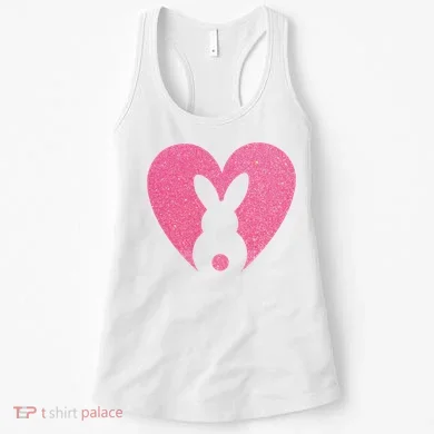 Heart Easter Bunny Women's Tank Top