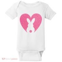 Heart Easter Bunny Baby Bodysuit thumb 0