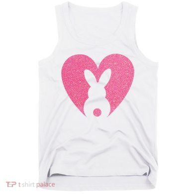 Heart Easter Bunny Tank Top