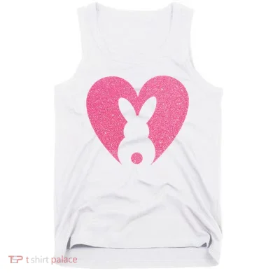 Heart Easter Bunny Tank Top