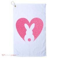 Heart Easter Bunny Golf Towel thumb 0