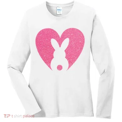 Heart Easter Bunny Women's Long Sleeve Shirt