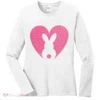 Heart Easter Bunny Women's Long Sleeve Shirt thumb 0
