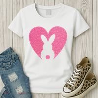 Heart Easter Bunny Women's T-Shirt thumb 3