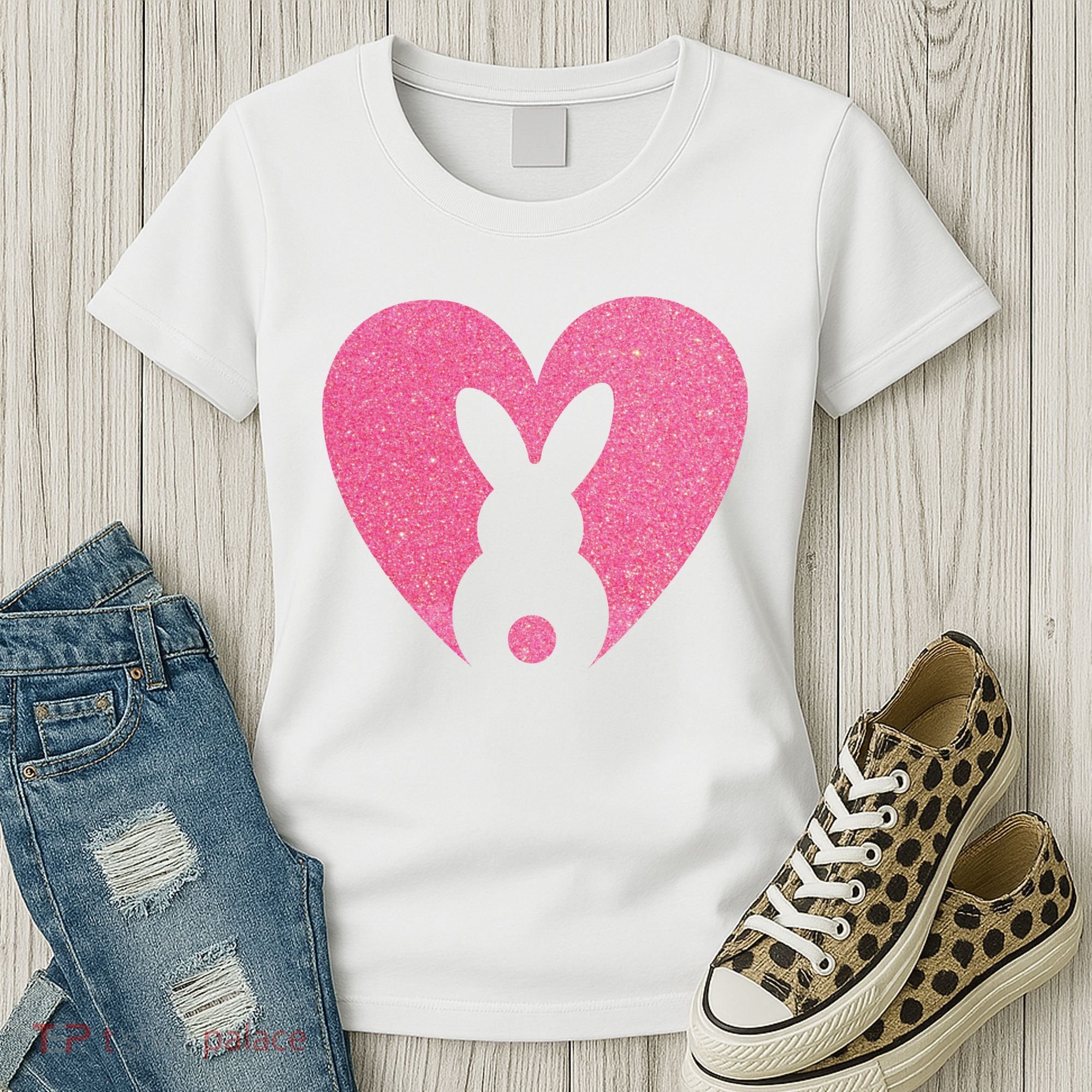 Heart Easter Bunny Women's T-Shirt