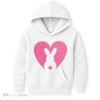 Heart Easter Bunny Kids Hoodie thumb 0
