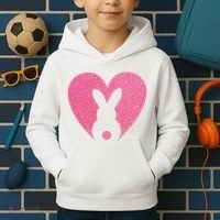 Heart Easter Bunny Kids Hoodie thumb 2