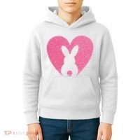 Heart Easter Bunny Kids Hoodie thumb 4