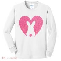 Heart Easter Bunny Kids Long Sleeve Shirt thumb 0