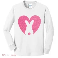 Heart Easter Bunny Kids Long Sleeve Shirt thumb 0