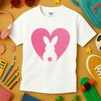 Heart Easter Bunny Kids T-Shirt thumb 3