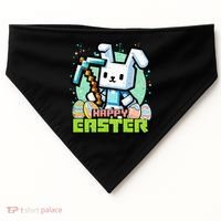 Happy Easter Bunny Gaming USA-Made Doggie Bandana thumb 0
