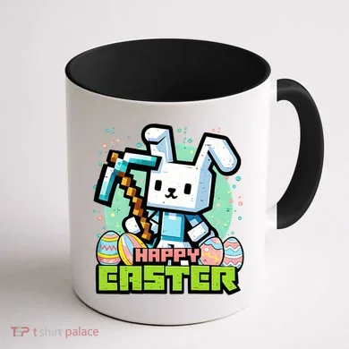 Happy Easter Bunny Gaming Coffee Mug back