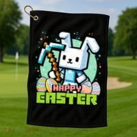 Happy Easter Bunny Gaming Golf Towel thumb 1