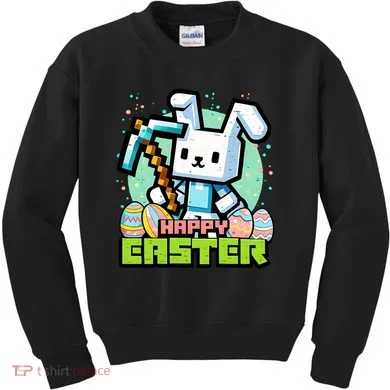 Happy Easter Bunny Gaming Kids Sweatshirt