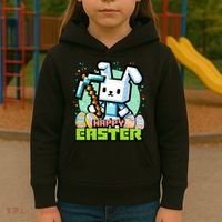Happy Easter Bunny Gaming Kids Hoodie thumb 3