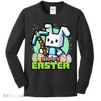 Happy Easter Bunny Gaming Kids Long Sleeve Shirt thumb 0