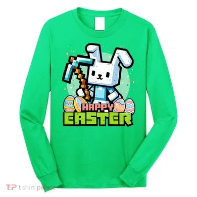 Happy Easter Bunny Gaming Long Sleeve Shirt