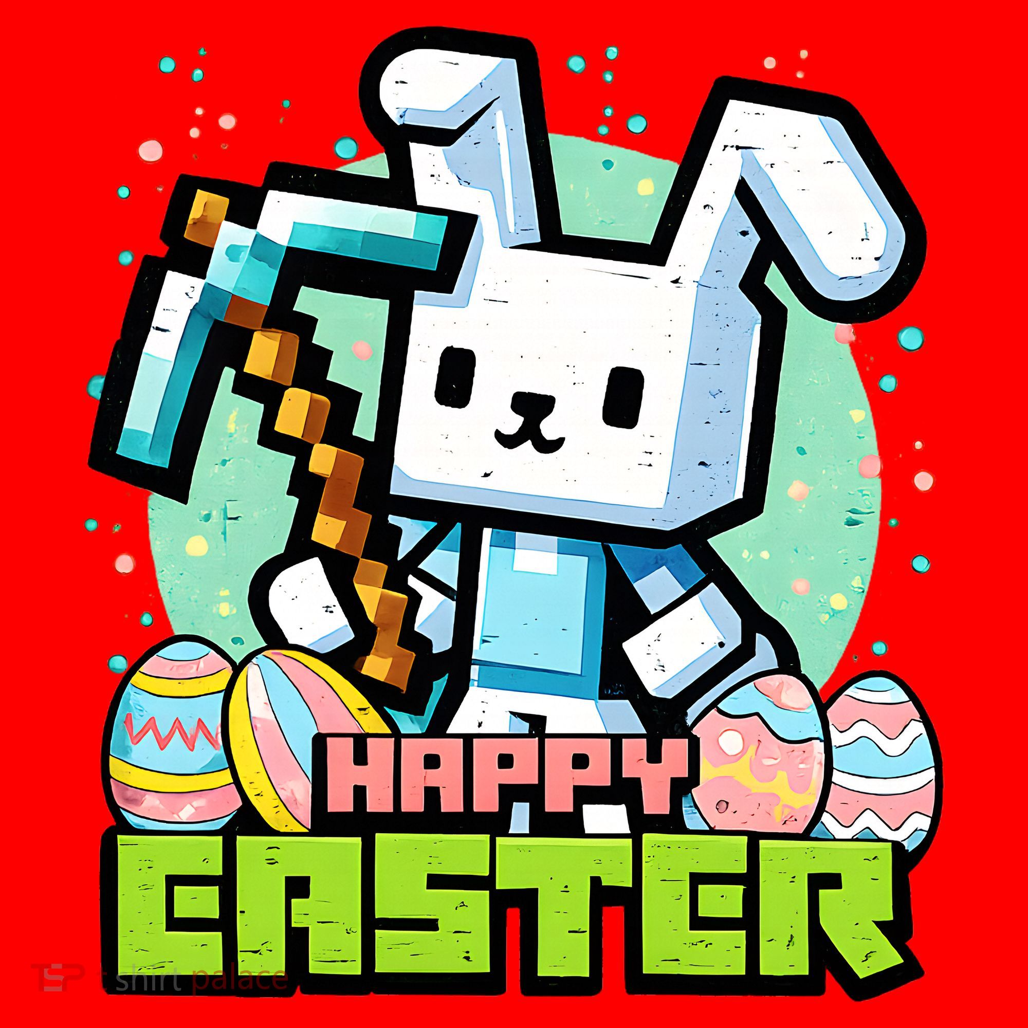 Happy Easter Bunny Gaming Santa Hat