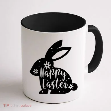Happy Easter Bunny Gift Coffee Mug back