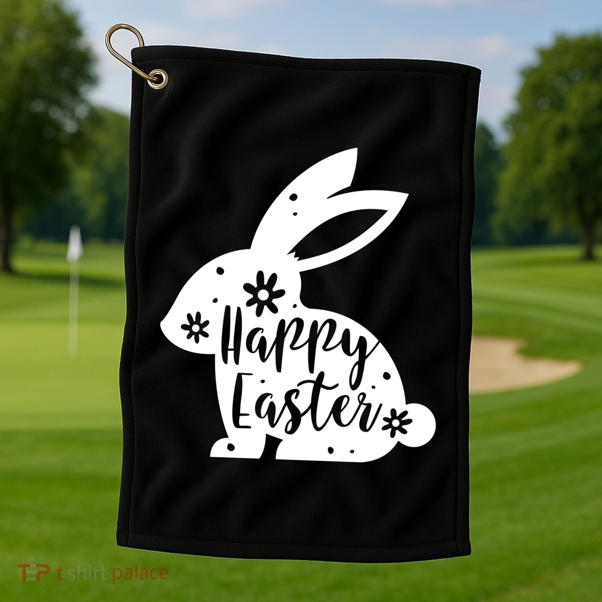 Happy Easter Bunny Gift Golf Towel