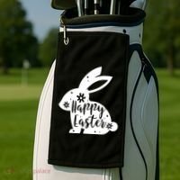 Happy Easter Bunny Gift Golf Towel thumb 2