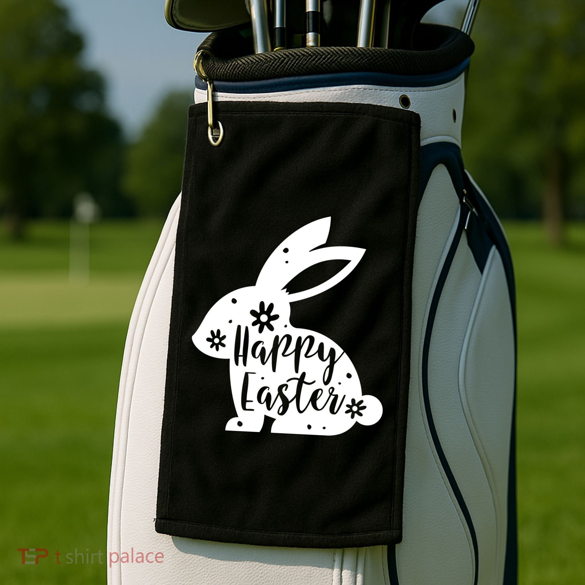 Happy Easter Bunny Gift Golf Towel