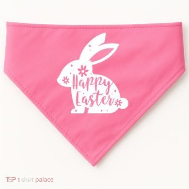 Happy Easter Bunny Gift USA-Made Doggie Bandana