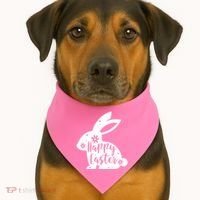 Happy Easter Bunny Gift USA-Made Doggie Bandana thumb 1