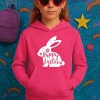 Happy Easter Bunny Gift Kids Hoodie thumb 3