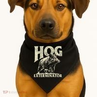 Hog Exterminator Boar Hunting Wild Hog Hunter USA-Made Doggie Bandana thumb 1