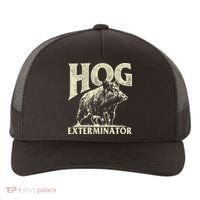 Hog Exterminator Boar Hunting Wild Hog Hunter Yupoong Adult 5-Panel Trucker Hat thumb 0
