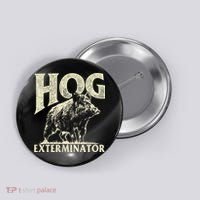 Hog Exterminator Boar Hunting Wild Hog Hunter Button thumb 0