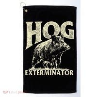 Hog Exterminator Boar Hunting Wild Hog Hunter Golf Towel thumb 0