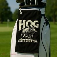 Hog Exterminator Boar Hunting Wild Hog Hunter Golf Towel thumb 2