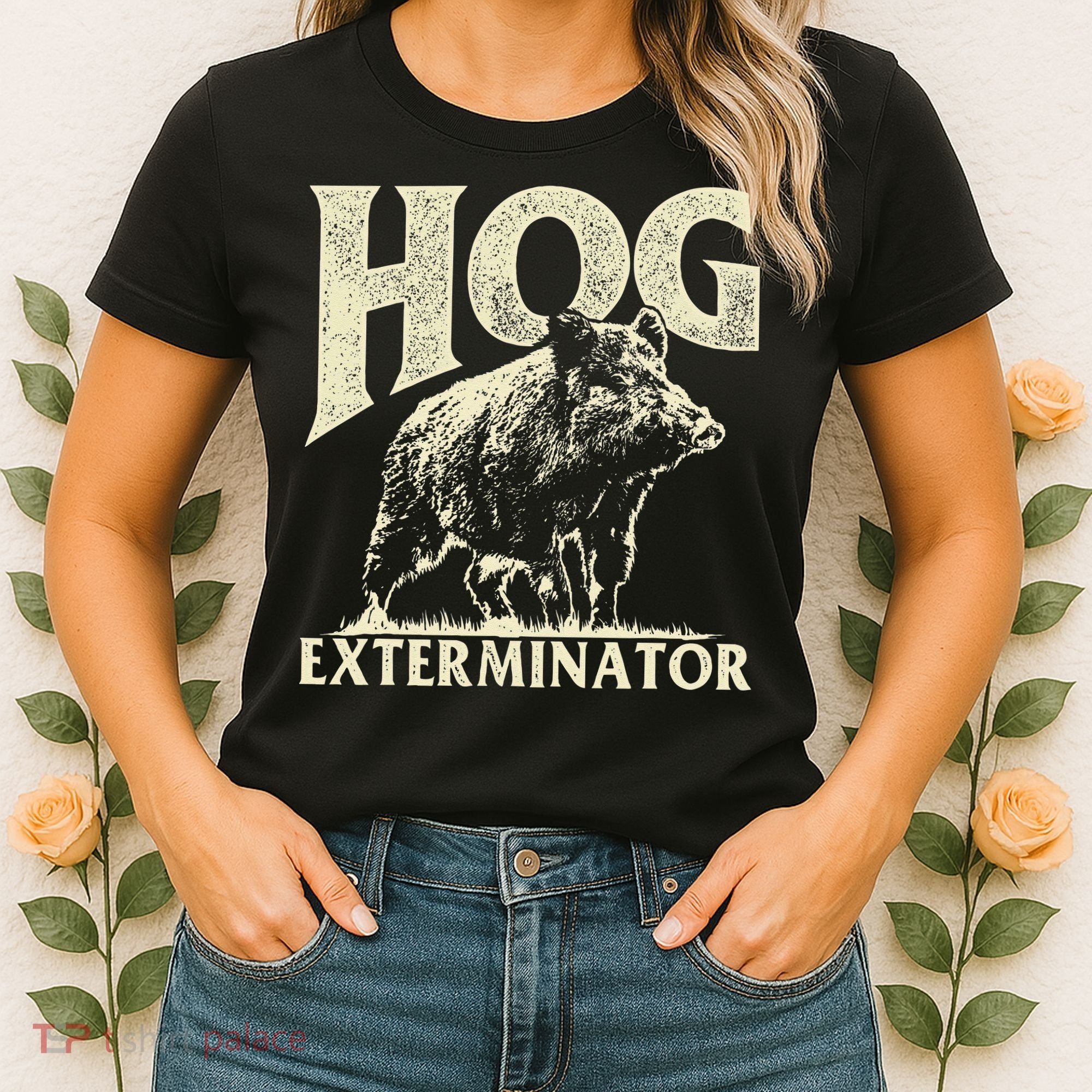 Hog Exterminator Boar Hunting Wild Hog Hunter Women's T-Shirt