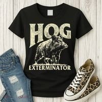 Hog Exterminator Boar Hunting Wild Hog Hunter Women's T-Shirt thumb 3