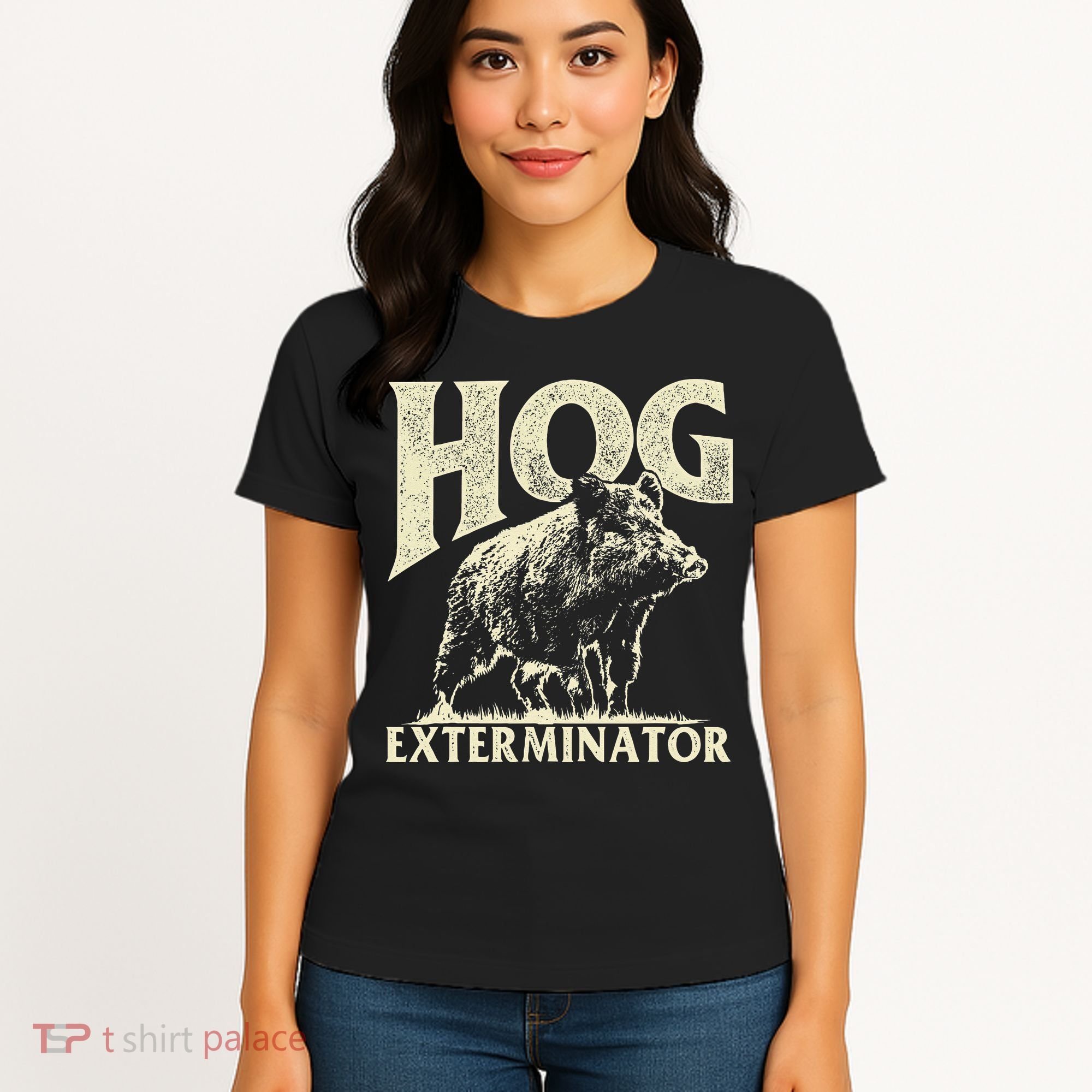 Hog Exterminator Boar Hunting Wild Hog Hunter Women's T-Shirt