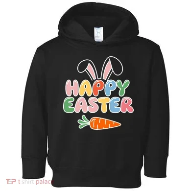 Happy Easter Bunny Ears Toddler Hoodie