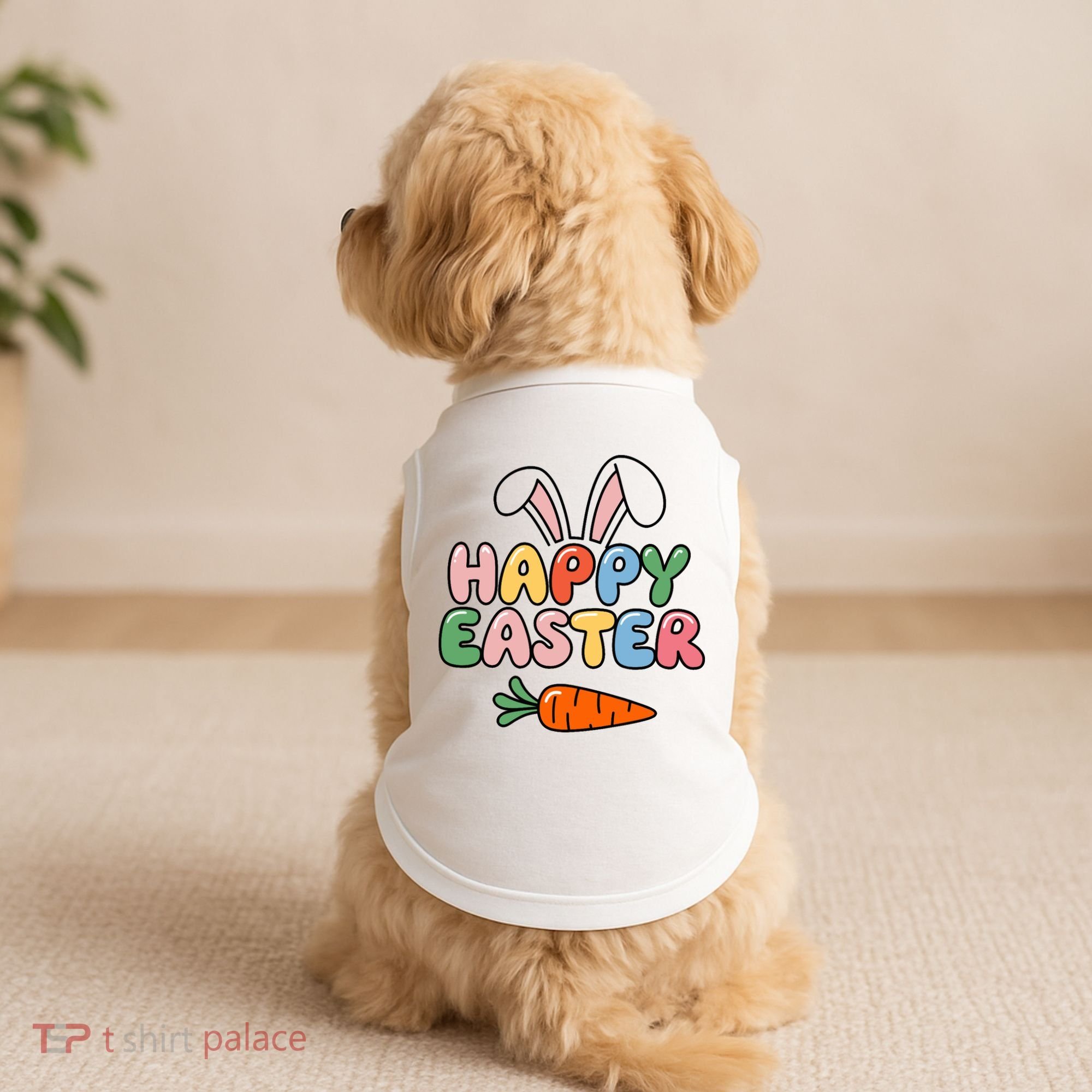 Happy Easter Bunny Ears Doggie Tank