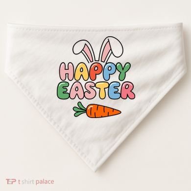 Happy Easter Bunny Ears USA-Made Doggie Bandana
