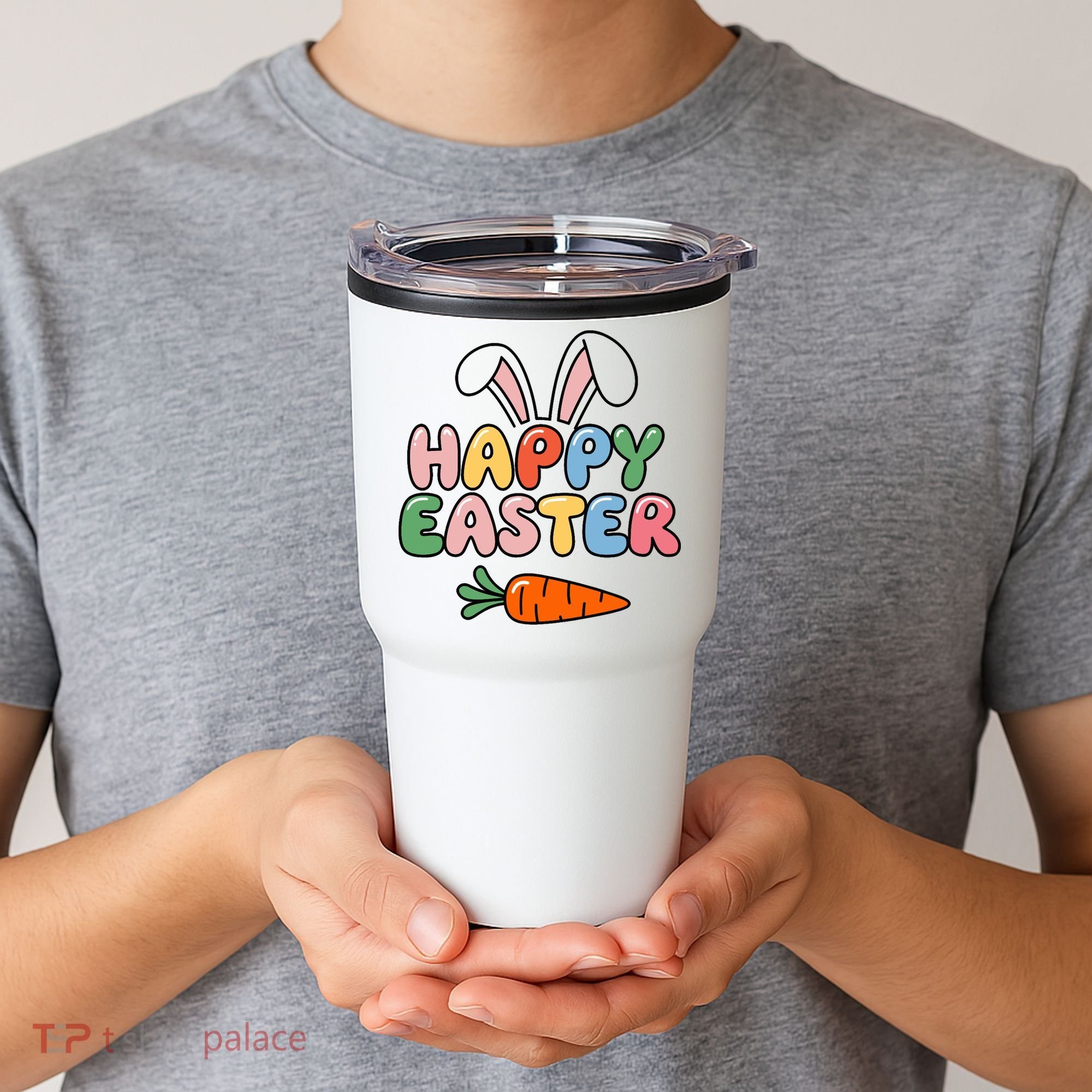 Happy Easter Bunny Ears Tumbler