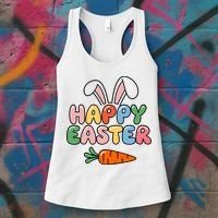 Happy Easter Bunny Ears Women's Tank Top thumb 3