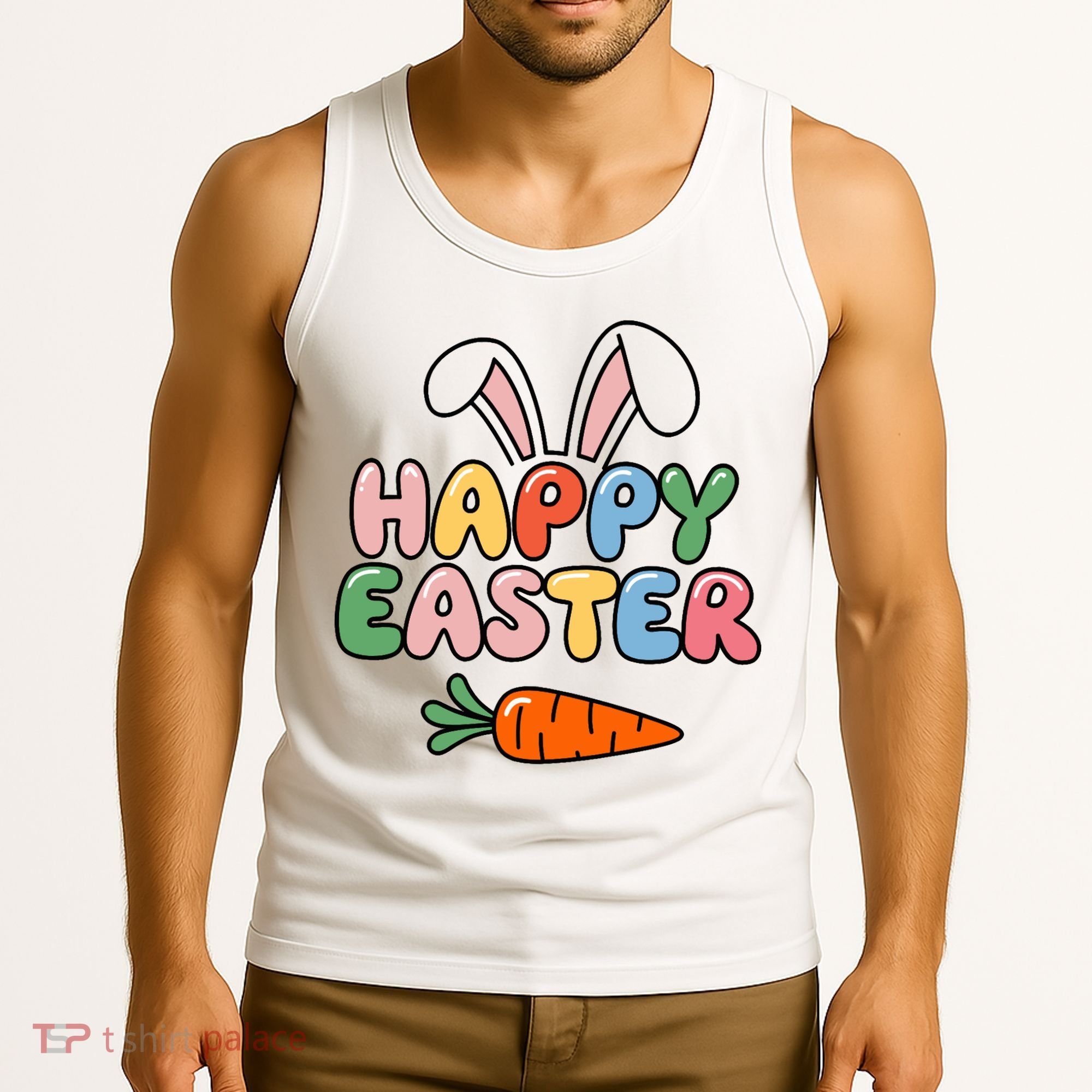 Happy Easter Bunny Ears Tank Top